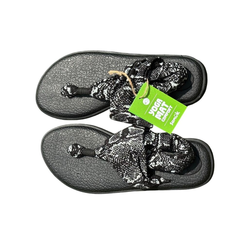 Sanuk Yoga Sling 2 Snake Print Sandals Women’s Size 7 NWT